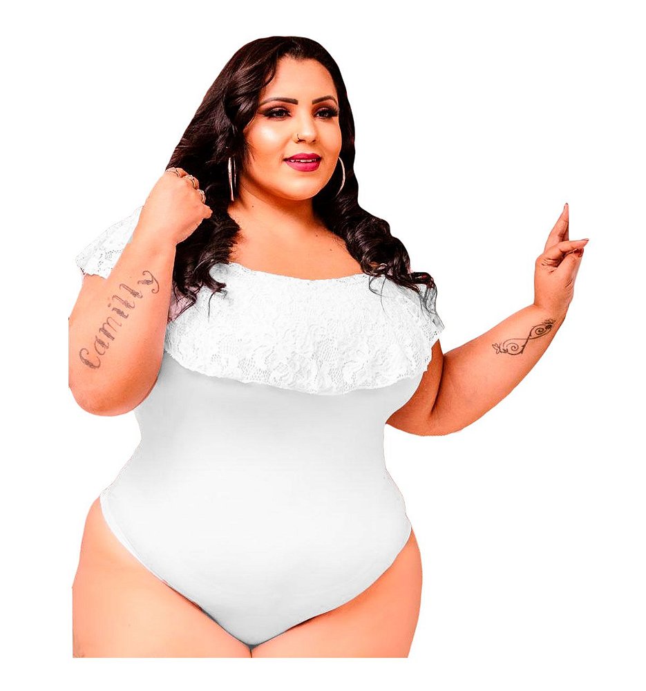 Body plus size ciganinha Clearance