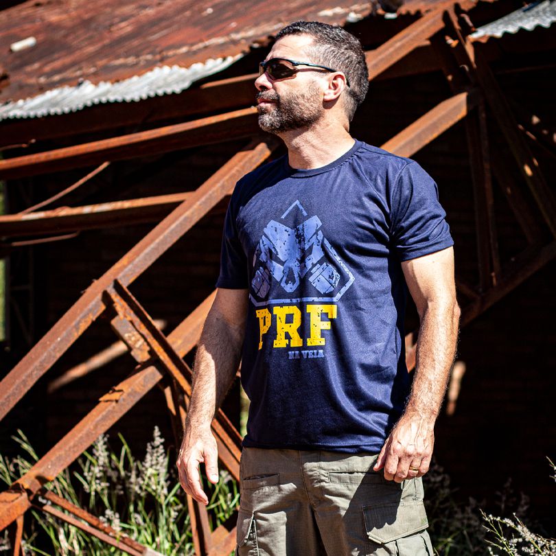 Camiseta PRF Polícia Rodoviária Federal projeto - manga curta azul par -  Sete62 Camisetas e Acessórios