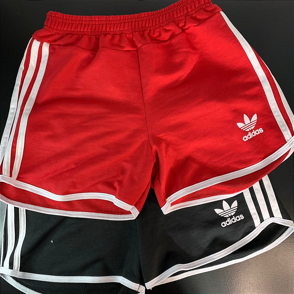 short adidas vermelho feminino