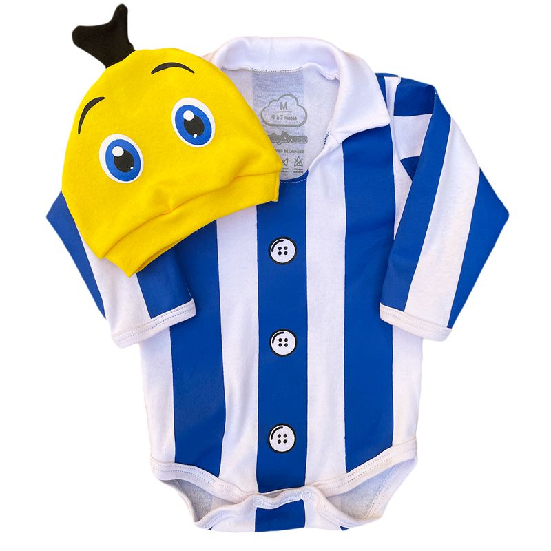 Kit Body Bebê Luxo Tule Bananas de Pijamas Menina Baby Dress Baby