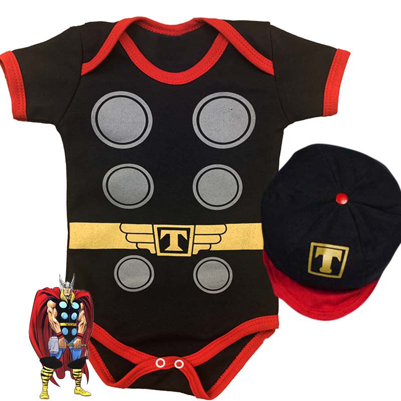Kit Body Bebê Thor com Boina | Baby Dress - Baby Dress - Loja Especializada  em Moda Infantil