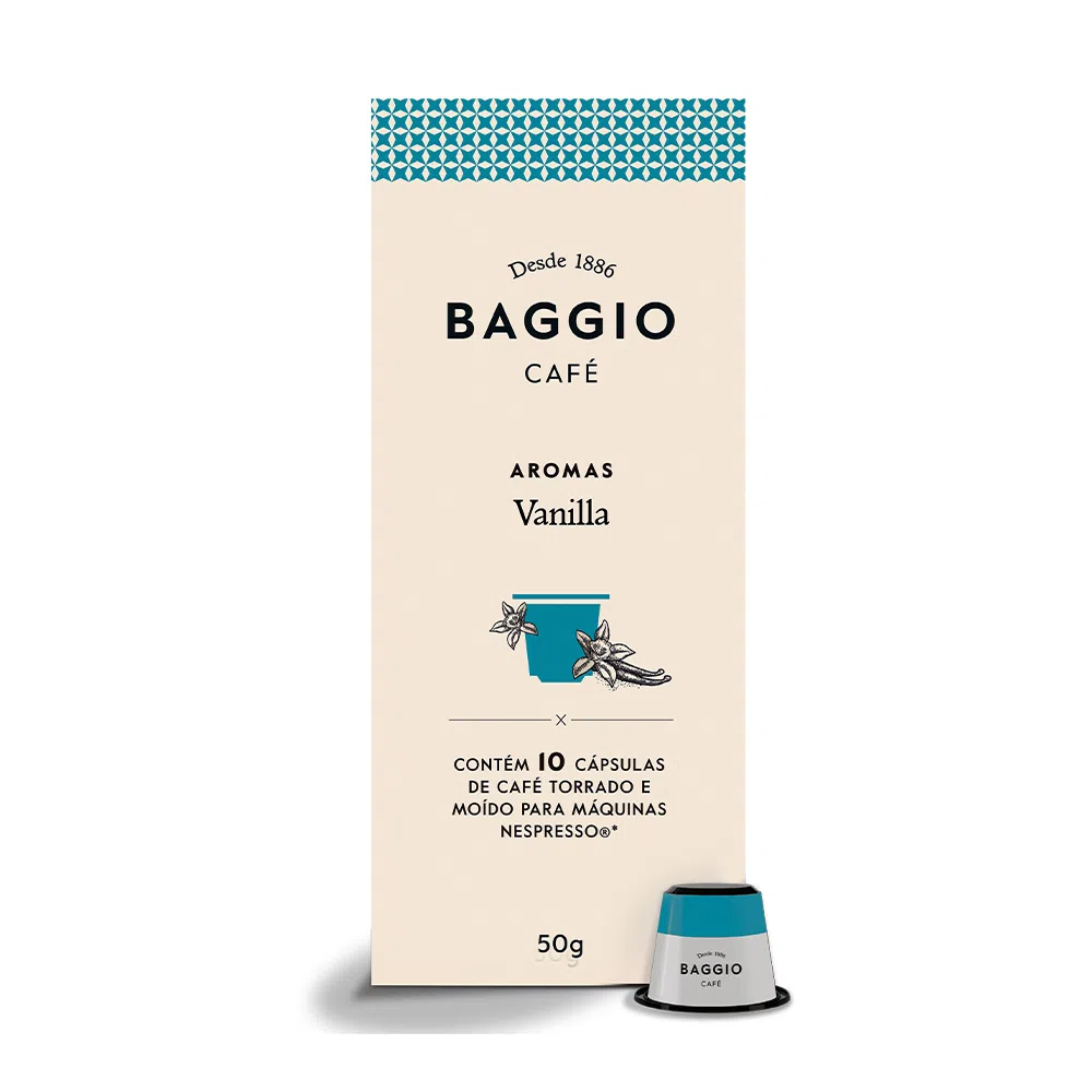 Cafe em capsula vanilla Baggio 10 capsulas Organomix