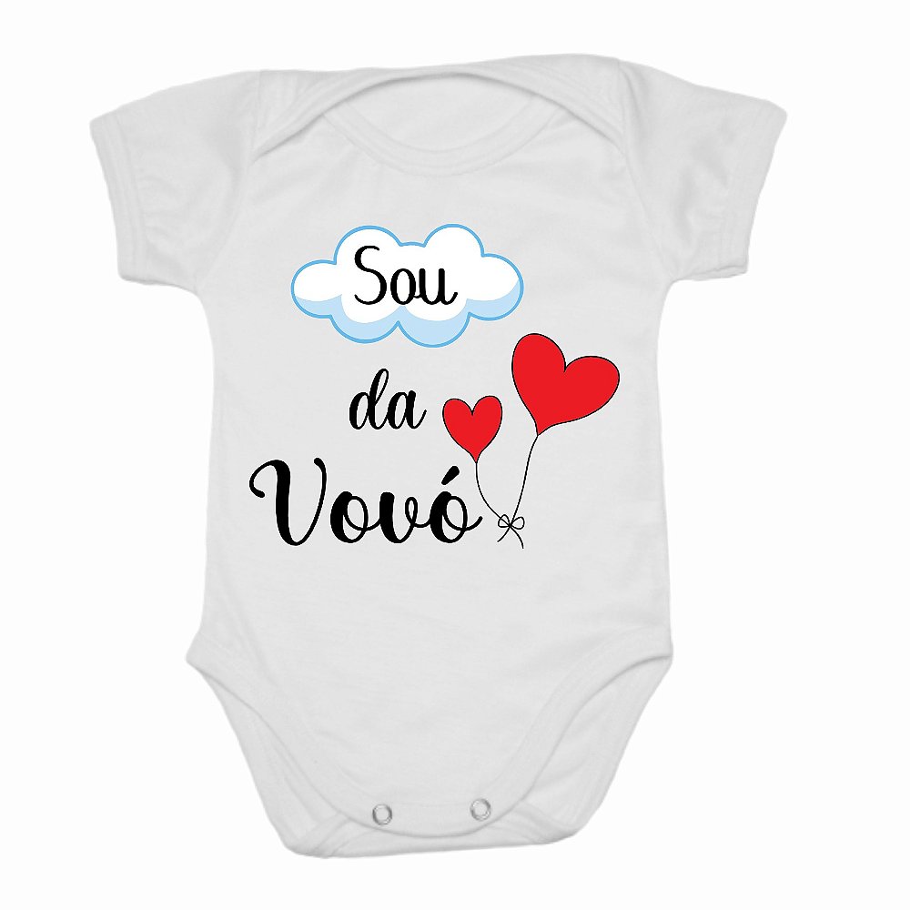 Body Mesversário Bebê Personalizado - Sou da Vovó - Loja Decreta