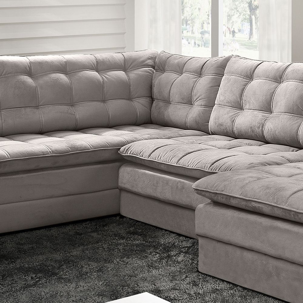 Sofá de canto Retrátil c/ Divã 310x200 Decora Interiores Loja de móveis BH, AV Silviano Sofá de canto Retrátil c/ Divã 310x200 Decora Interiores Loja de móveis BH, AV Silviano