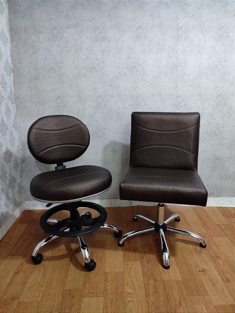 Kit Cadeiras Nail Designer Meia Lua - Sem braços - Linea Moveis para Salão-  Móveis para Salão de Beleza