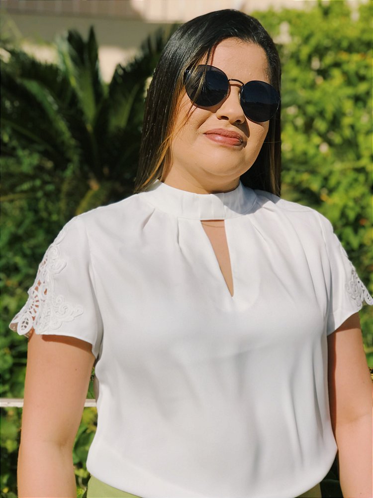 blusas de guipur