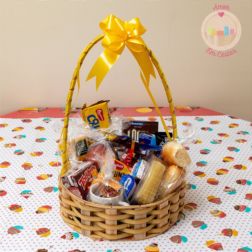 Cesta de Café da Manhã Pequena 01 Amor em Cestas Vitória