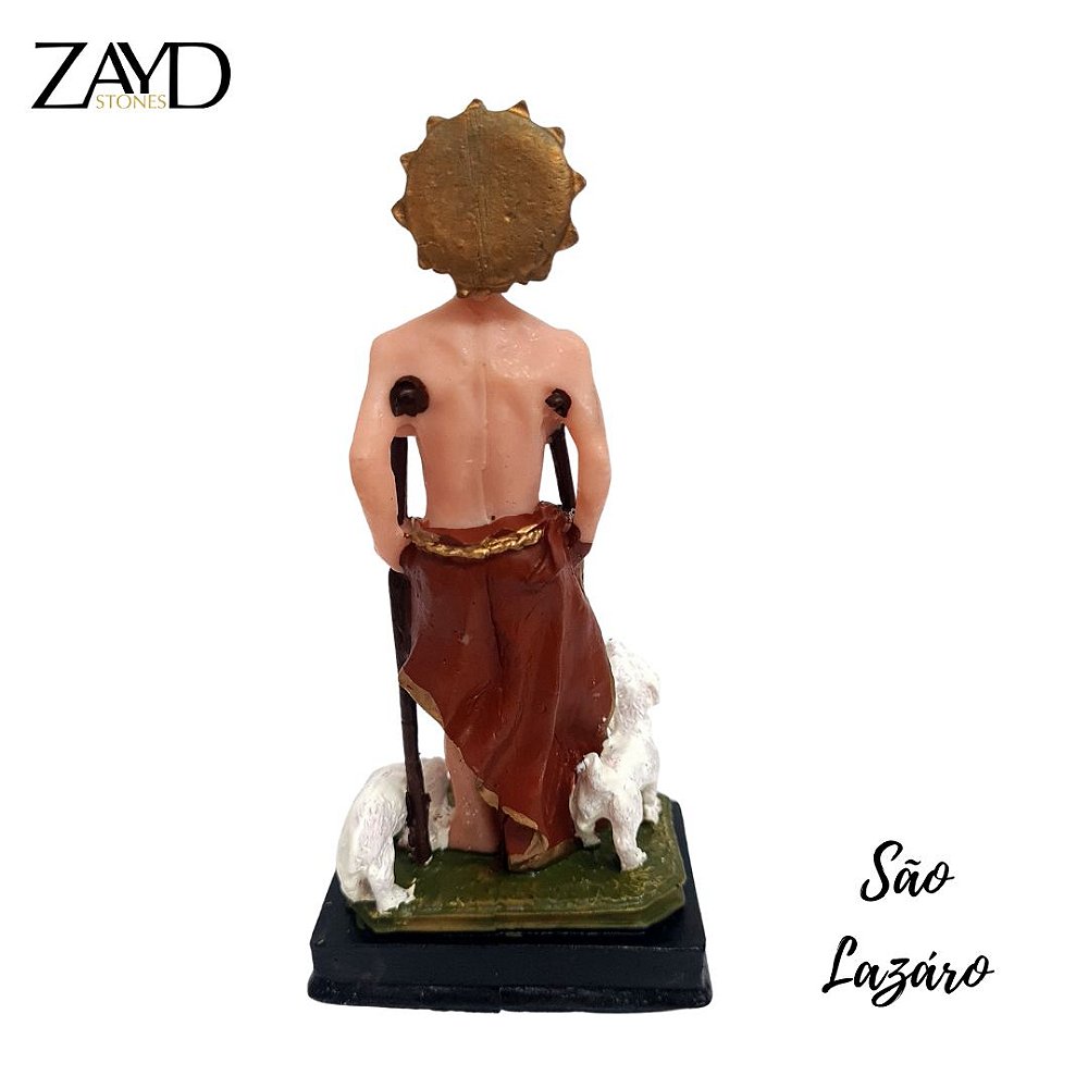 IM41 | IMAGEM SANTO SÃO LÁZARO RESINA 15CM ESTATUETA ...