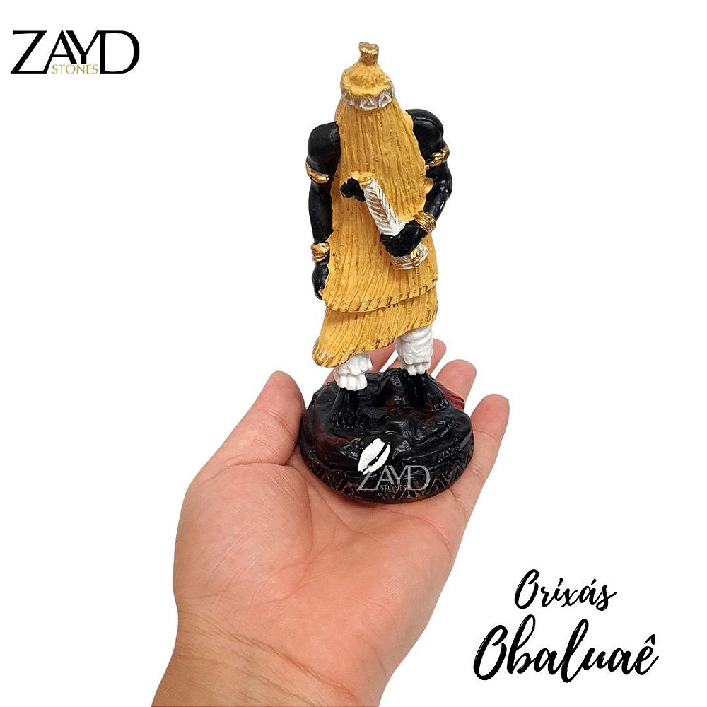 IM117 IMAGEM OBALUA ORIX CANDOMBL UMBANDA SANTO RESINA 15CM Zayd 