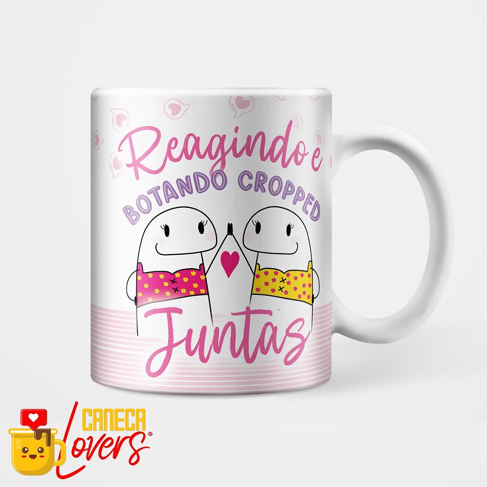 Caneca Flork Amigas Botando Cropped Caneca Lovers