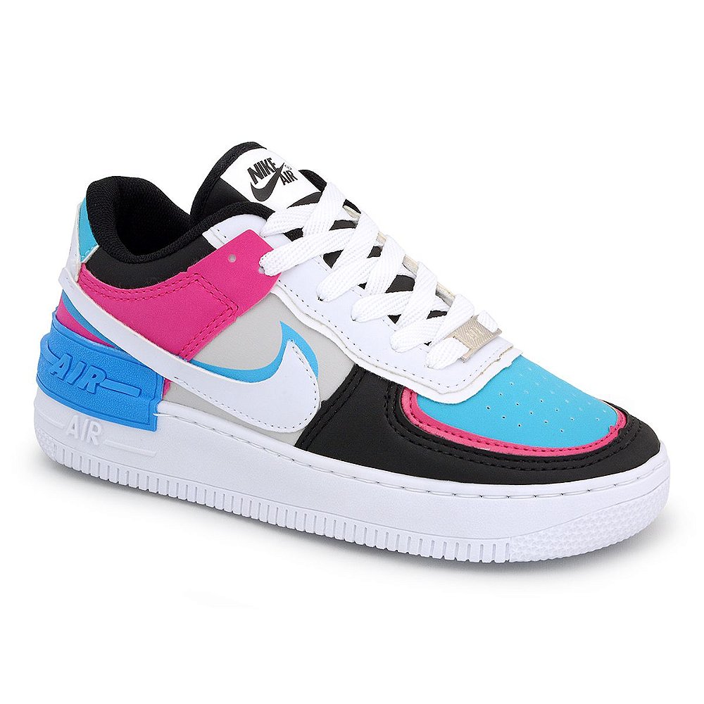 Nike Air Force 1 Shadow Azul/rosa | Branco/Rosa - M.Shoes Imports