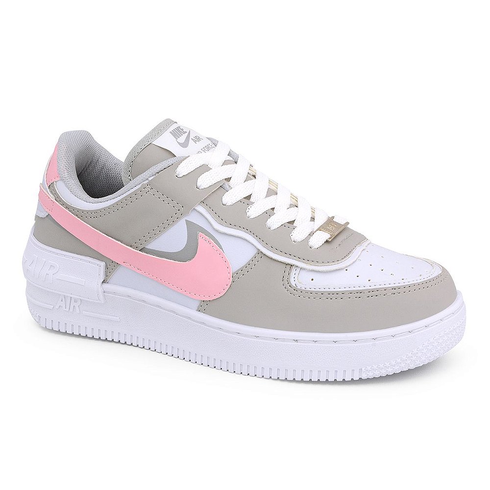 Nike Air Force 1 Shadow Cinza/Rosa | Rosa/Amarelo - M.Shoes Imports