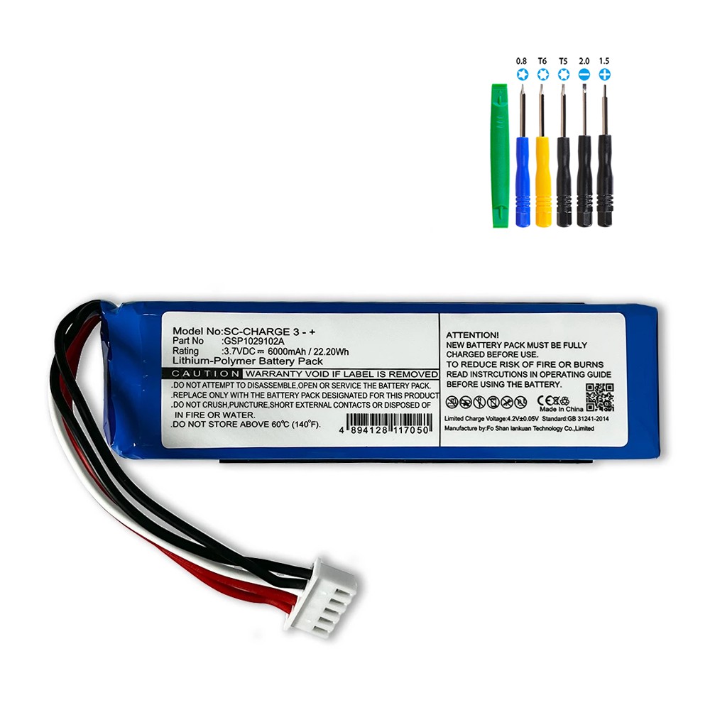 Bateria Charge 3 Para Caixa de Som GSP1029102A com 6000mah + Kit de  Ferramentas - Zawa Tech - Tecnologia e Inovação