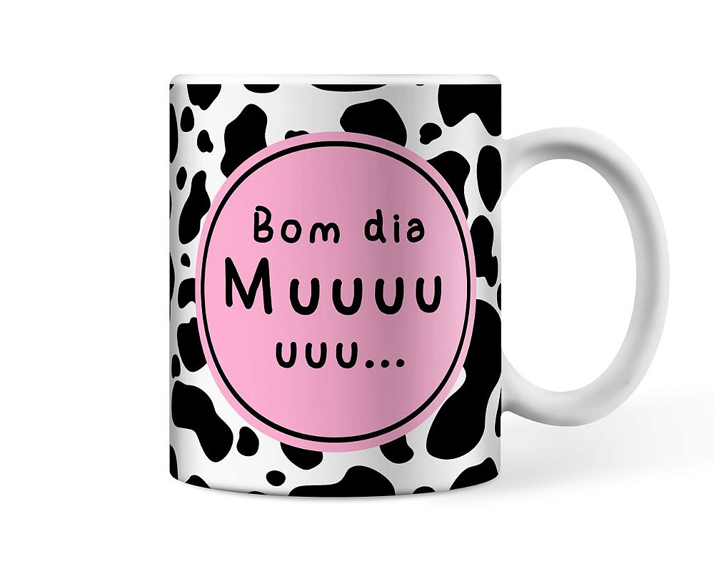 Caneca Personalizada: Bom dia Muuuu - Yagmar Personalizados Caneca Personalizada: Bom dia Muuuu - Yagmar Personalizados