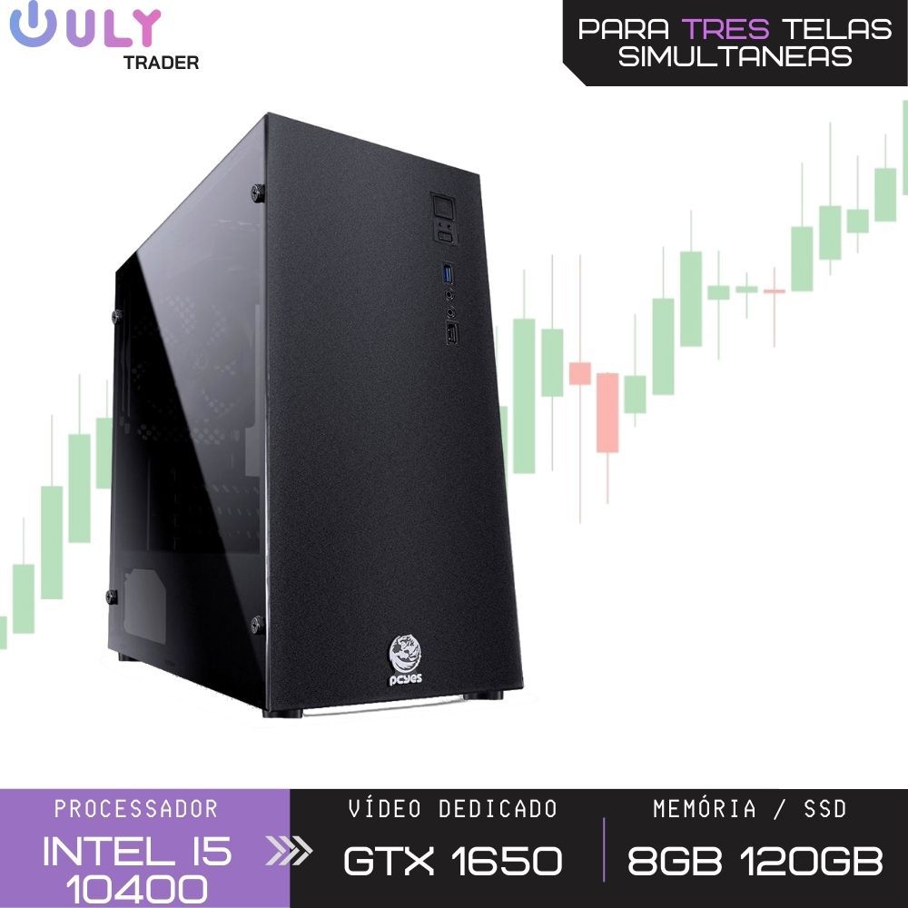 Pc Ouly Trader Intel I5 8gb Ddr4 Ssd 1gb Gtx 1650 Fonte 500w Pcyes Terra Ouly