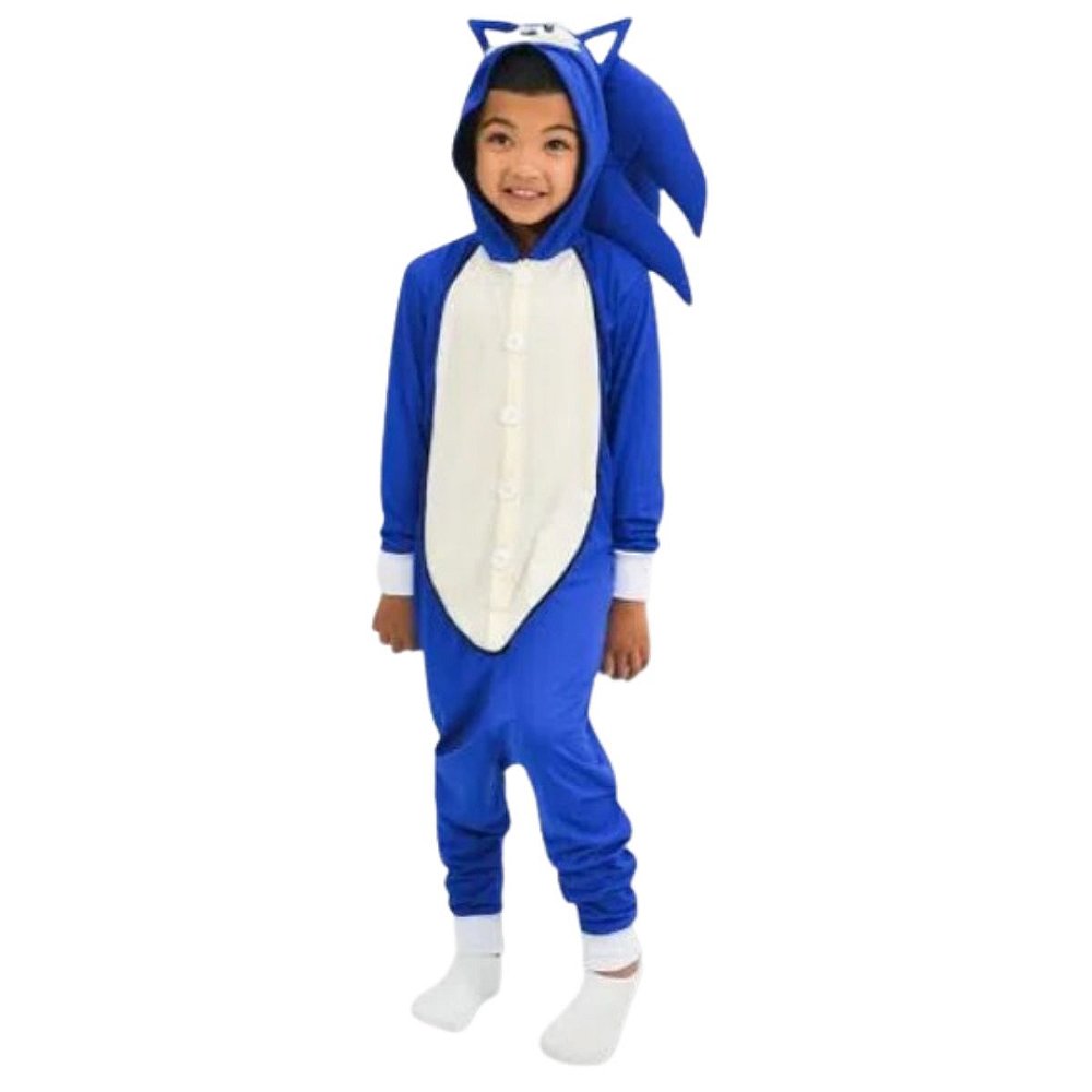 Pijama Macacão Kigurumi Infantil Sonic - Melancia Presentes