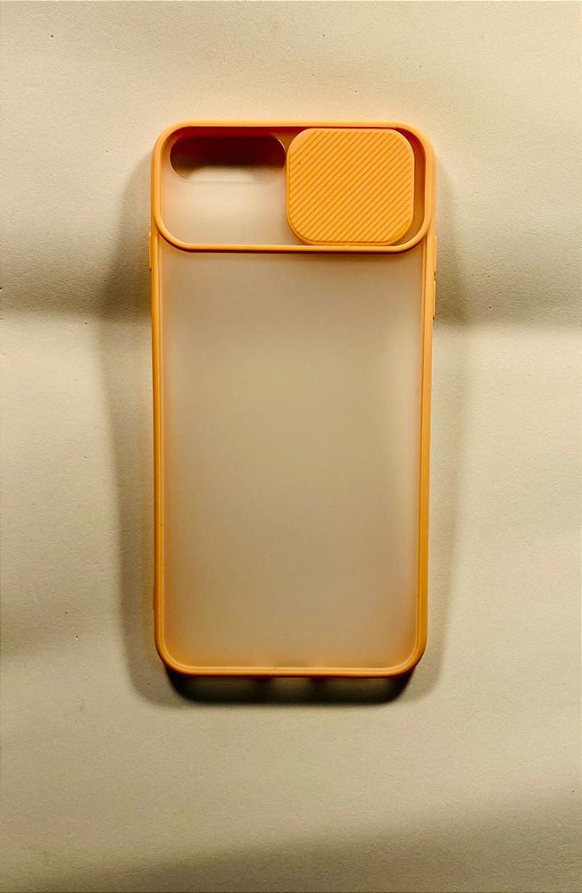 Capa para iPhone 7/8 Plus Com Proteção Deslizante para a Câmera - Amarela -  Ponto das Utilidades