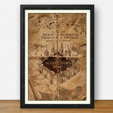 Quadro Harry Potter Mapa do Maroto - Varinha