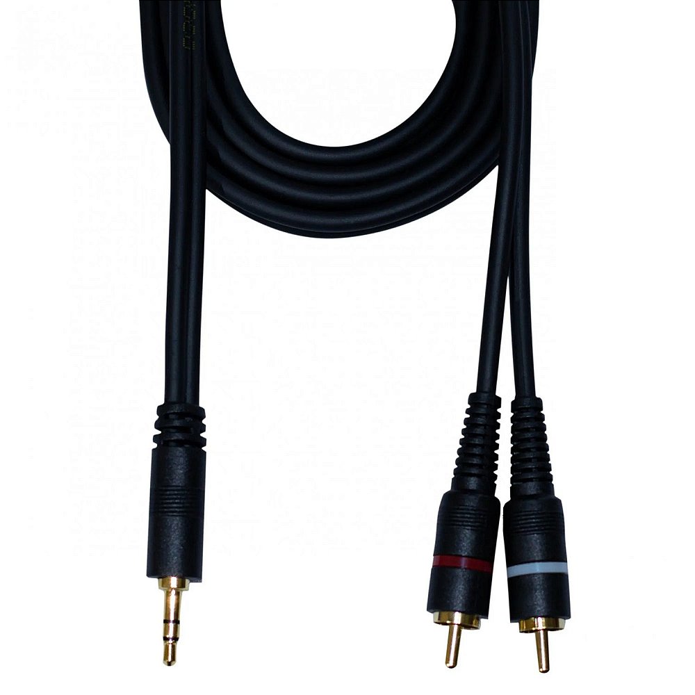 Cabo De Áudio P2 Estéreo X 2 Rca Soundvoice Cs 13m 15 M King Musical Instrumentos Musicais 