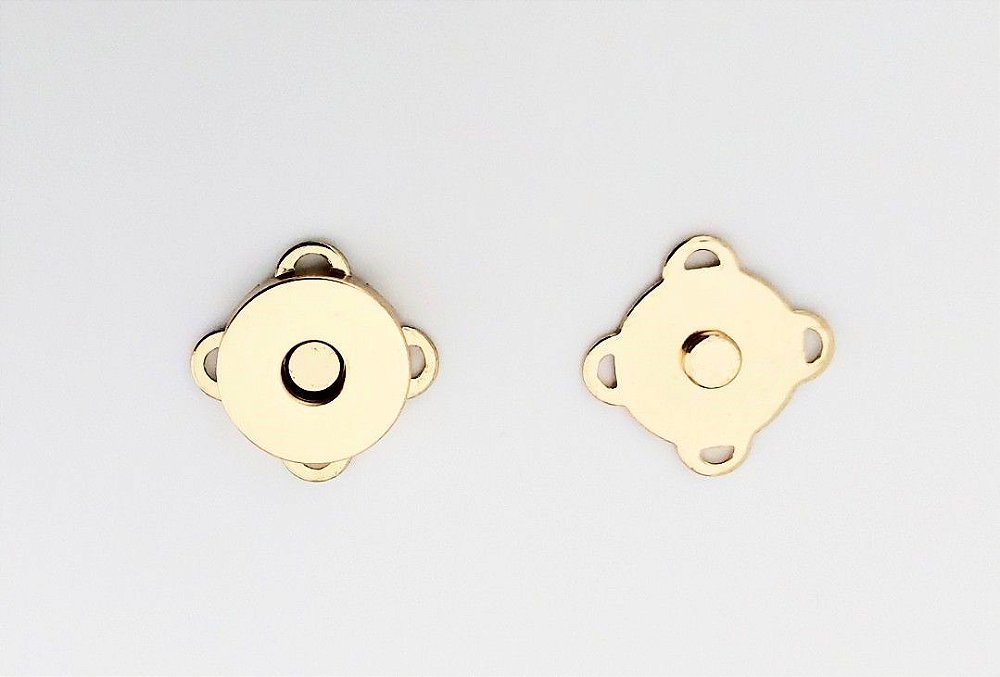 Botão magnético imantado Dourado P/ costurar 18mm. (UNIDADE) - Domarmarinhos