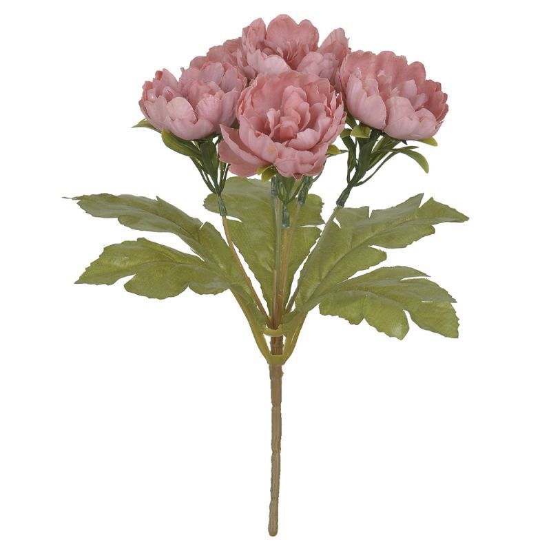 BUQUE PEONIA X5 (ROSA OUTONO ANTIGO) 27cm - Le Fleurs Boutique - Flores  Permanentes e Home Decor