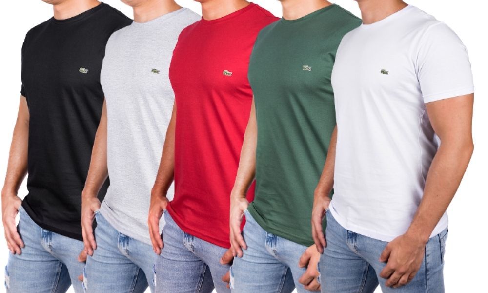 Kit 5 Camisetas Masculinas - Lac Croco Basic - MenCompany - Homem no Estilo