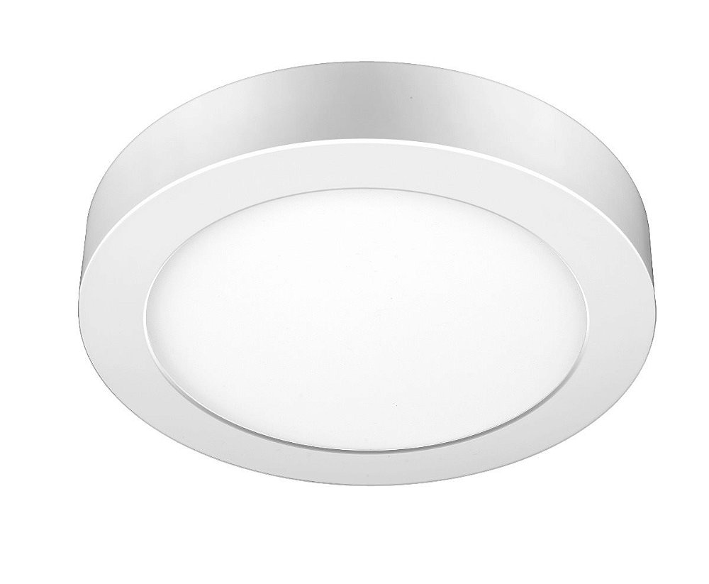 Luminária LED de Sobrepor Redonda 24W Branca Fria Bivolt Elgin