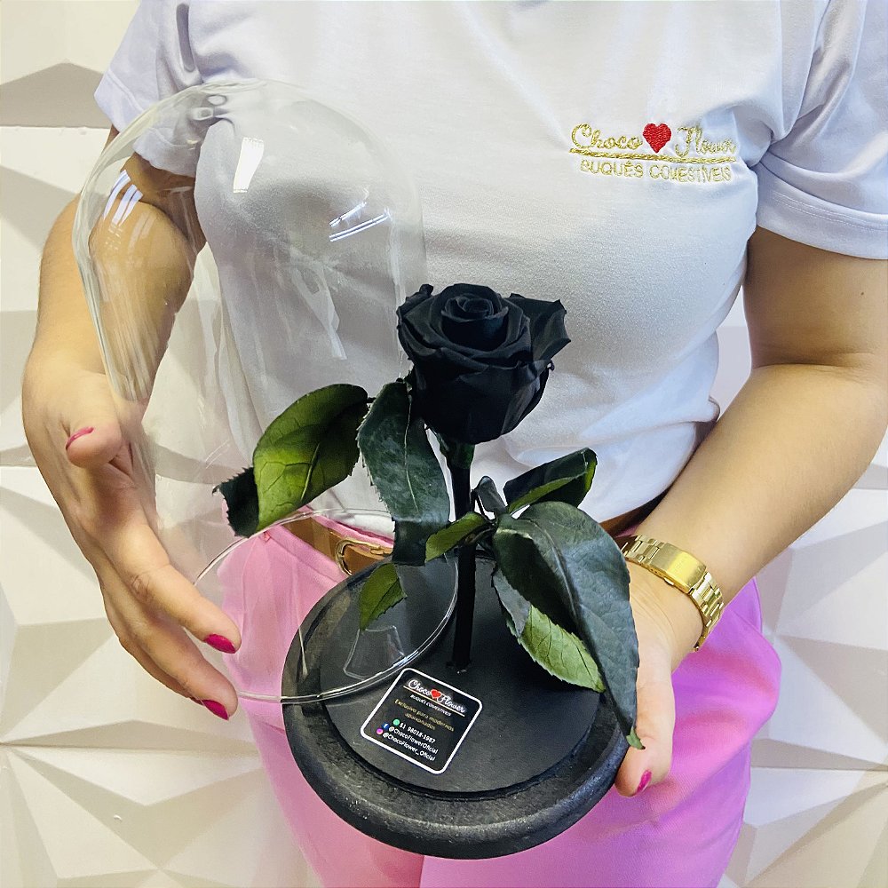 Rosa Encantada Black - Choco Flower | Buquês Flores de Chocolate