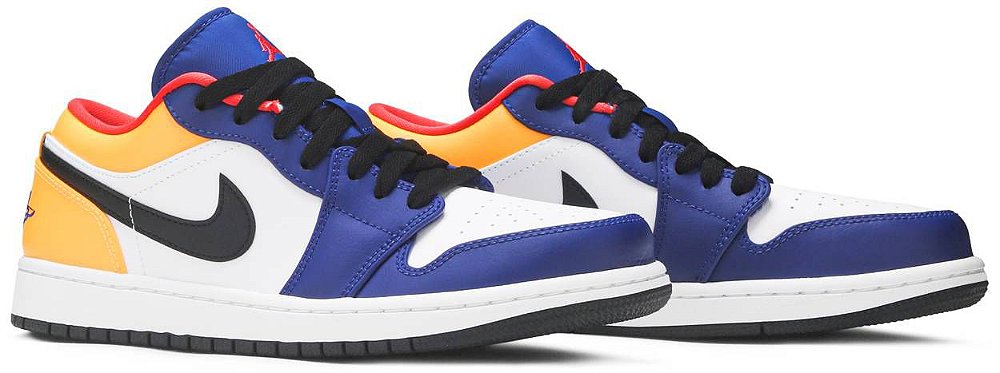 AIR JORDAN 1 LOW ' WHITE DEEP ROYAL BLUE ' - Os melhores TÃªnis estÃ£o aqui