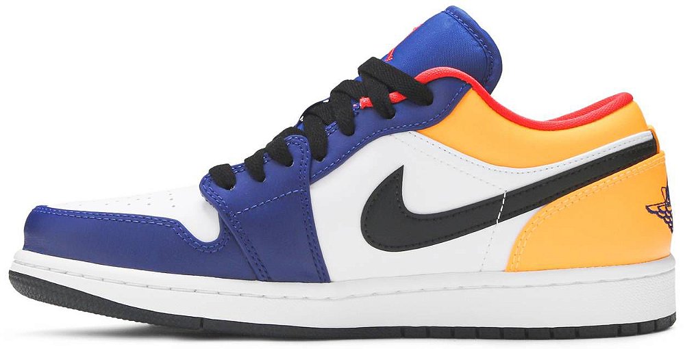 AIR JORDAN 1 LOW ' WHITE DEEP ROYAL BLUE ' - Os melhores TÃªnis estÃ£o aqui