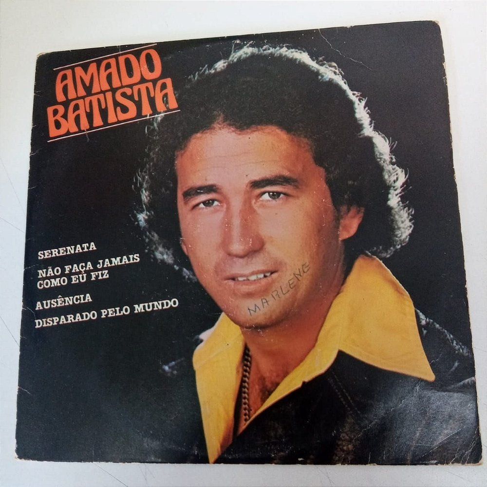 Disco de Vinil Amado Batista 1980/ Disco Compacto,ep Interprete Amado Batista (1980) [usado Disco de Vinil Amado Batista 1980/ Disco Compacto,ep Interprete Amado Batista (1980) [usado