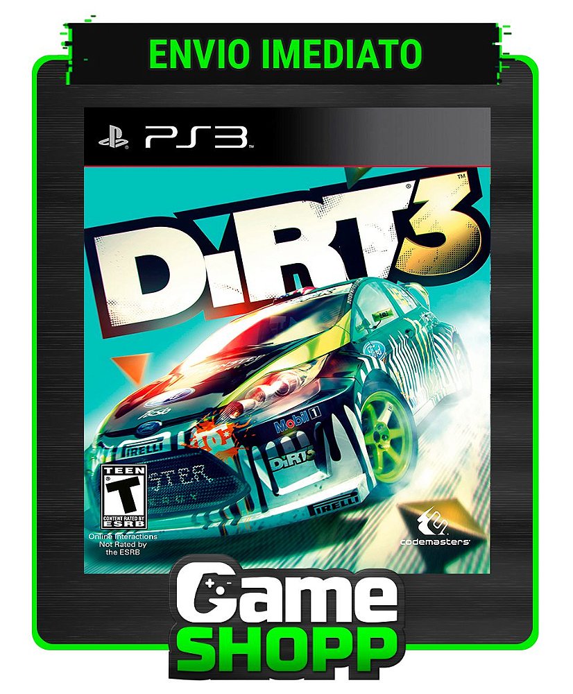 Dirt 3 - Ps3 - Midia Digital - GameShopp