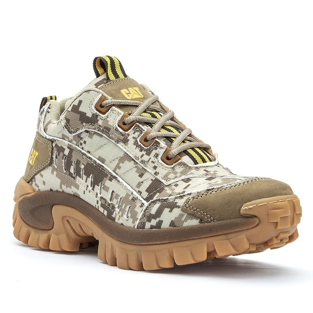 TENIS CATERPILLAR INTRUDER BOTA LEVE COTURNO - CAMUFLADO - Faster Shoes  Importados