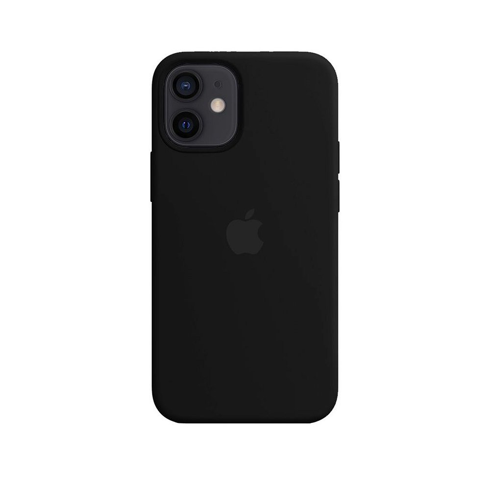 Capa de silicone para iPhone 12 mini – Preto - Capinhas.SP - O shopping do  seu smartphone