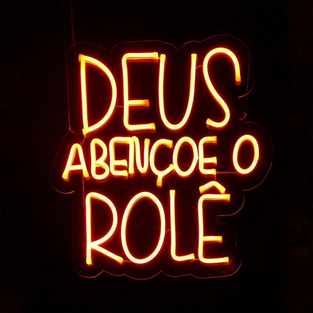 Neon Led - Deus abençõe o Rolê - Acrilic