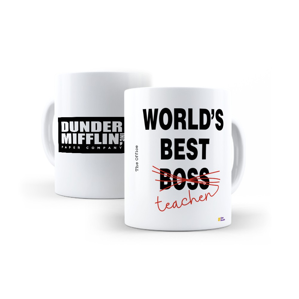 Caneca World Best Boss Teacher The Office Loja Pandesivo Caneca world best boss teacher the office loja pandesivo