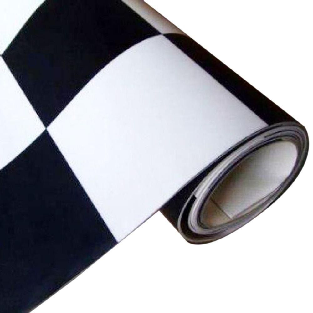Piso Vinilico 2,00m X 0,7mm Xadrez Preto e Branco Damas - Universo do  Profissional-Tecidos,Couros,Courvins,Espumas e Carpetes