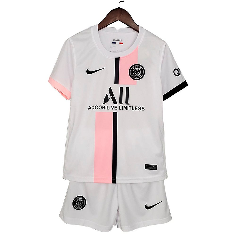 camisa do psg branca rosa