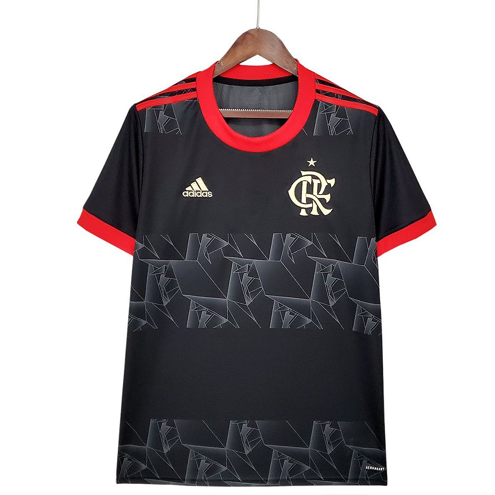 Camisa do Flamengo Preta e Dourada 2021 Adidas - Zeus Store