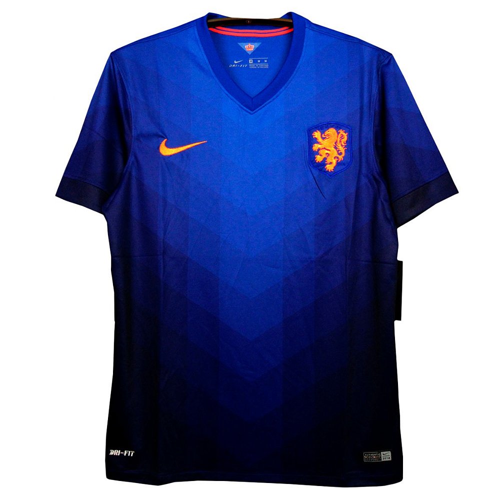 Camisa Retro da Holanda Azul 2014 Nike - Zeus Store