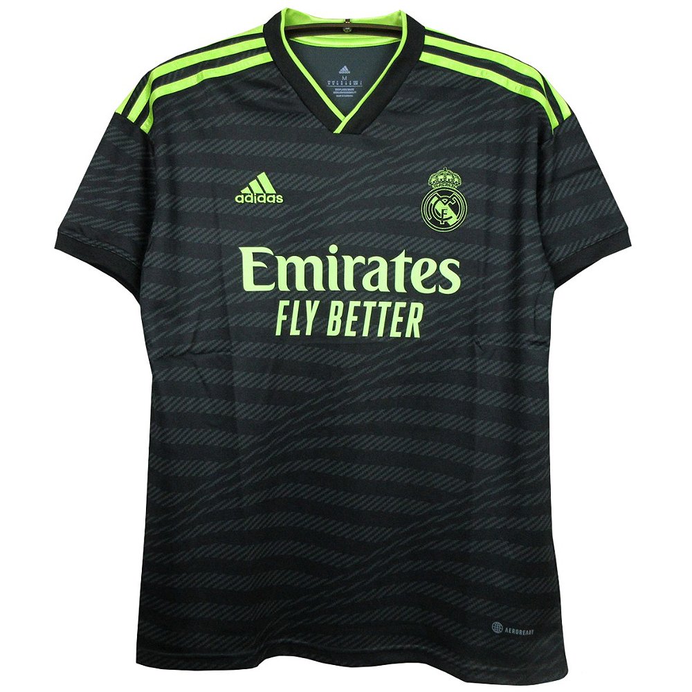 Camisa do Real Madrid Preta 22/23 Adidas - Zeus Store