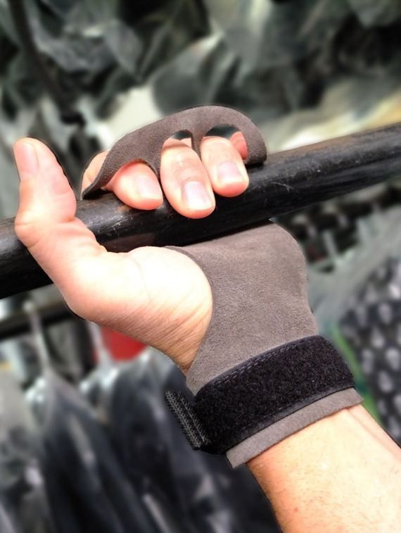 Luva Palmar Hand Grip De Couro Skyhill Crossfit no.treino