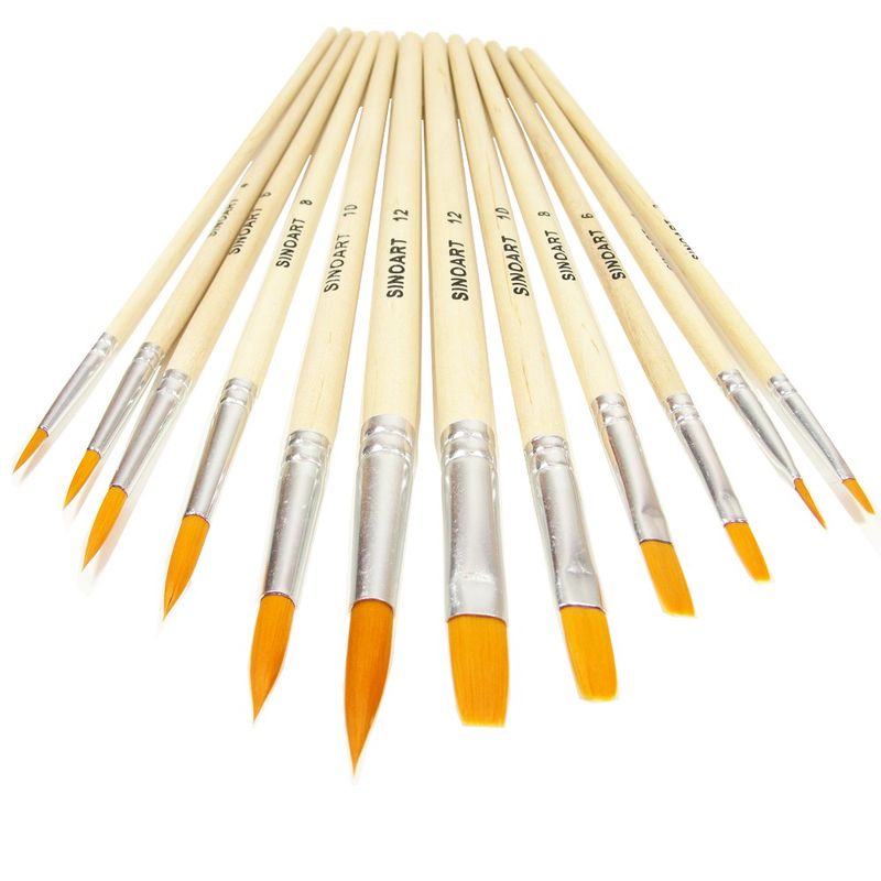 Kit De Pincéis Para Pintura Artística Sinoart Com 12 Unidades O Escriba Materiais para Caligrafia Kit De Pincéis Para Pintura Artística Sinoart Com 12 Unidades O Escriba Materiais para Caligrafia