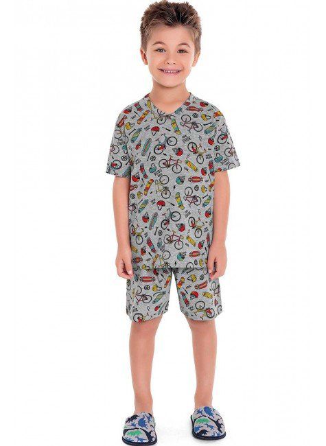 Pijama curto Radical - Mescla - Fakini - Tyeza kids moda infantil