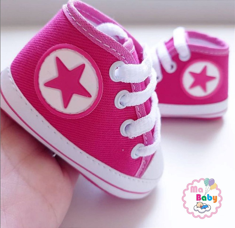 Tênis Bebê Alto Star Rosa - Ma Baby - De mamãe para mamãe