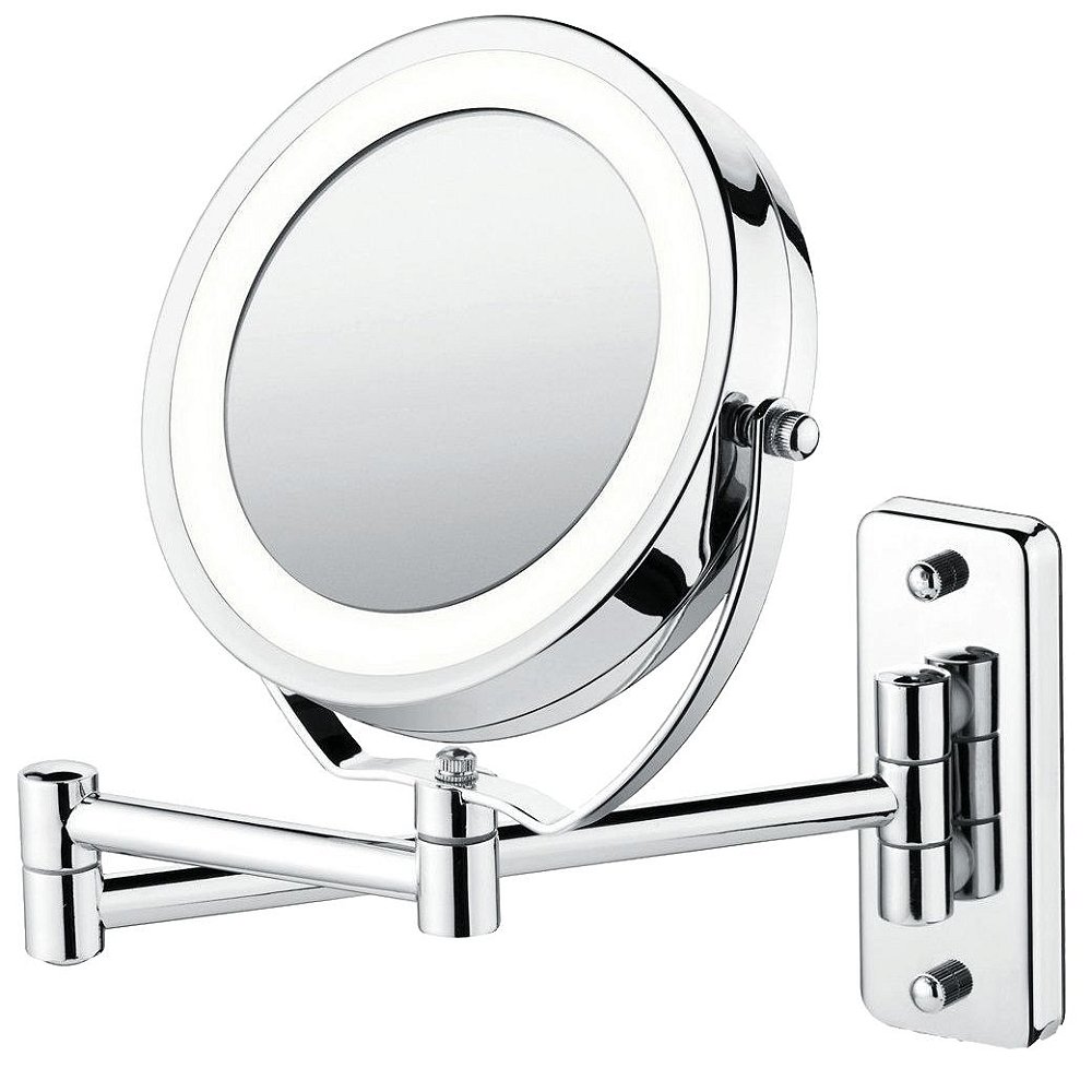 Espelho Articulado Iluminação LED Ampliação 5x Casa Banheiro - Utifácil I  Utilidades domésticas inovadoras