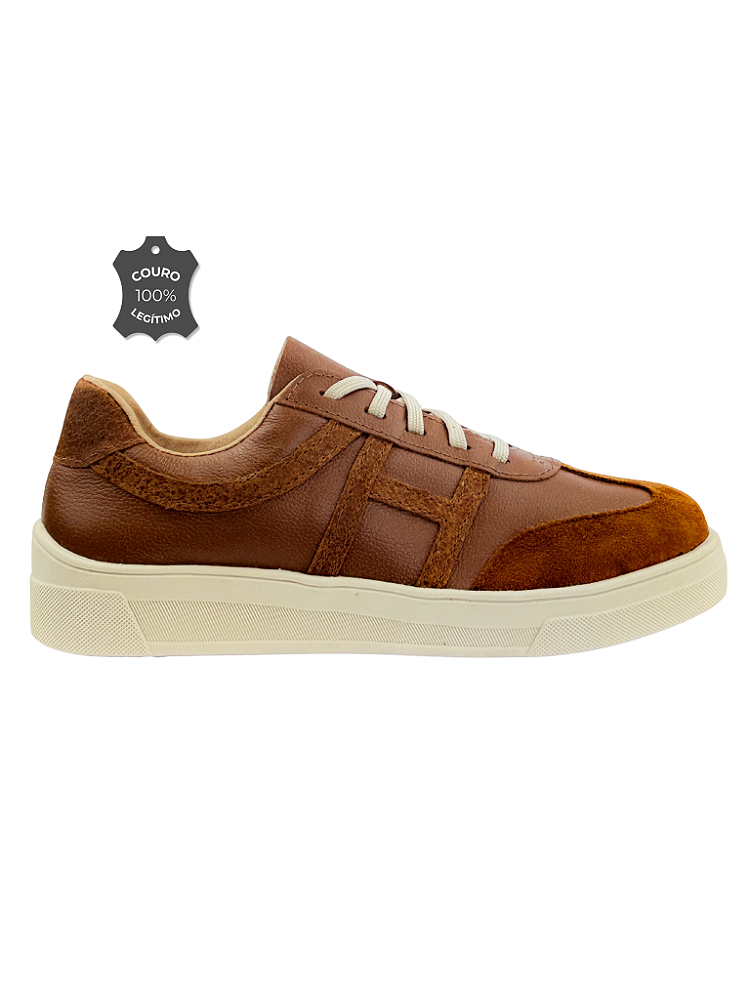 Supra - Tênis Couro Feminino Casual Caramelo - lohaz.com.br