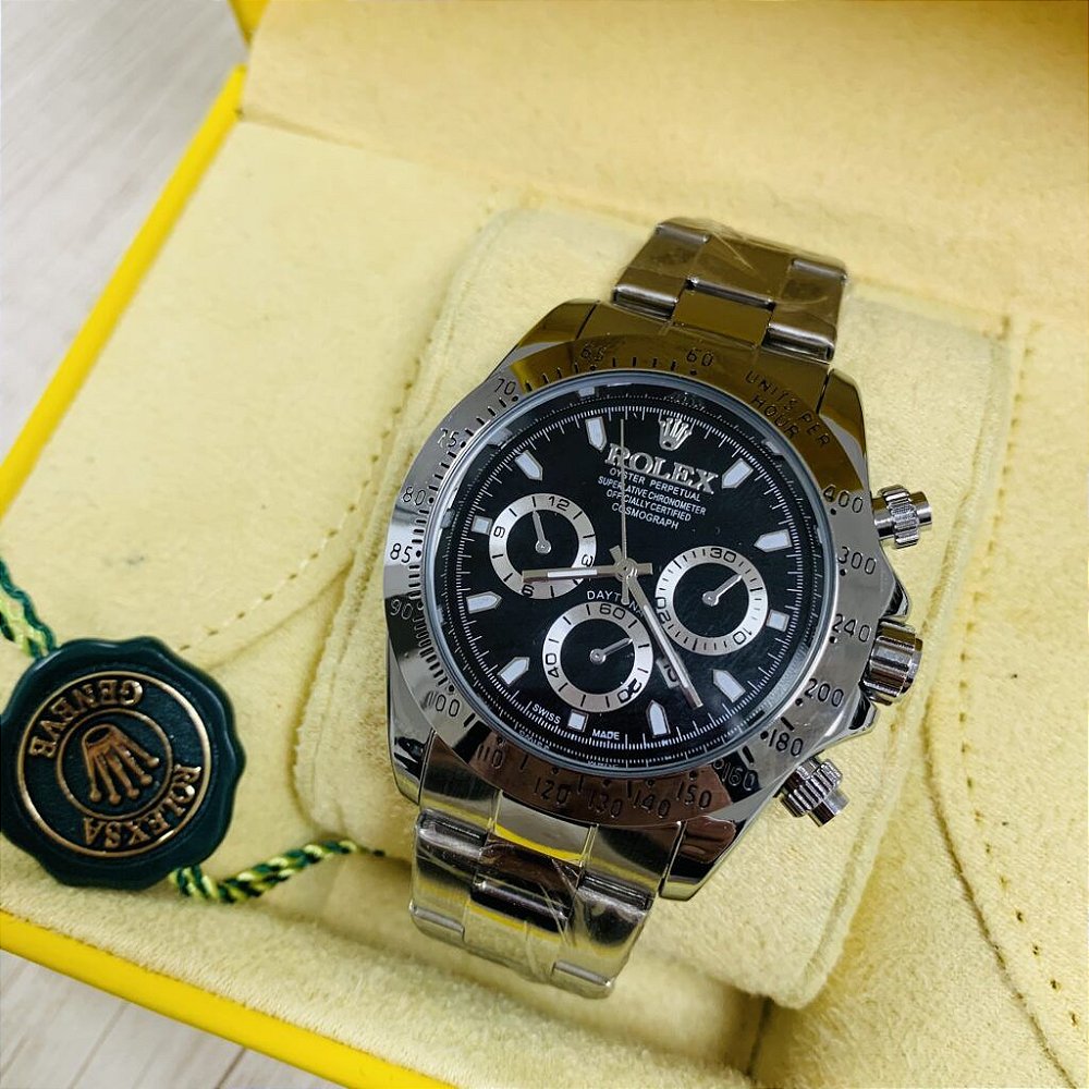 rolex daytona preto
