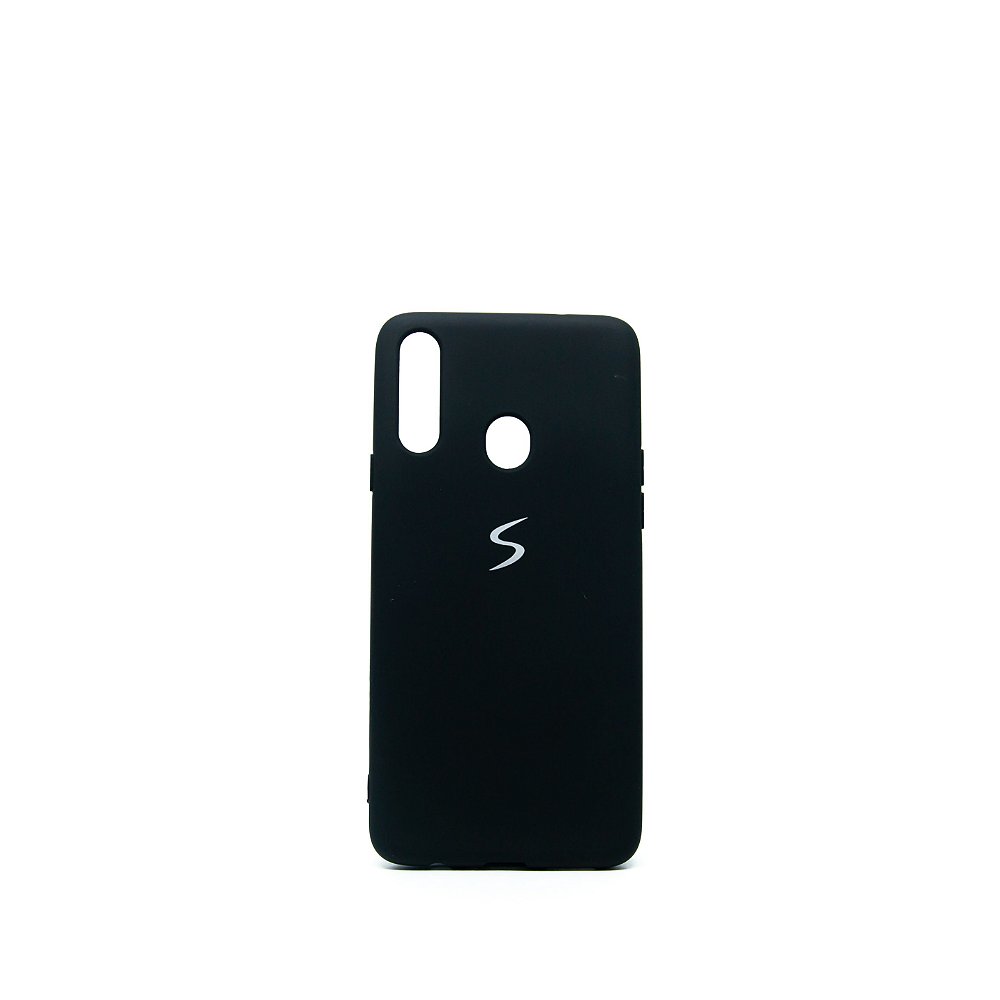 Capa Capinha Case Smartphone Samsung A20S Silicone Preto - MT SERVICE