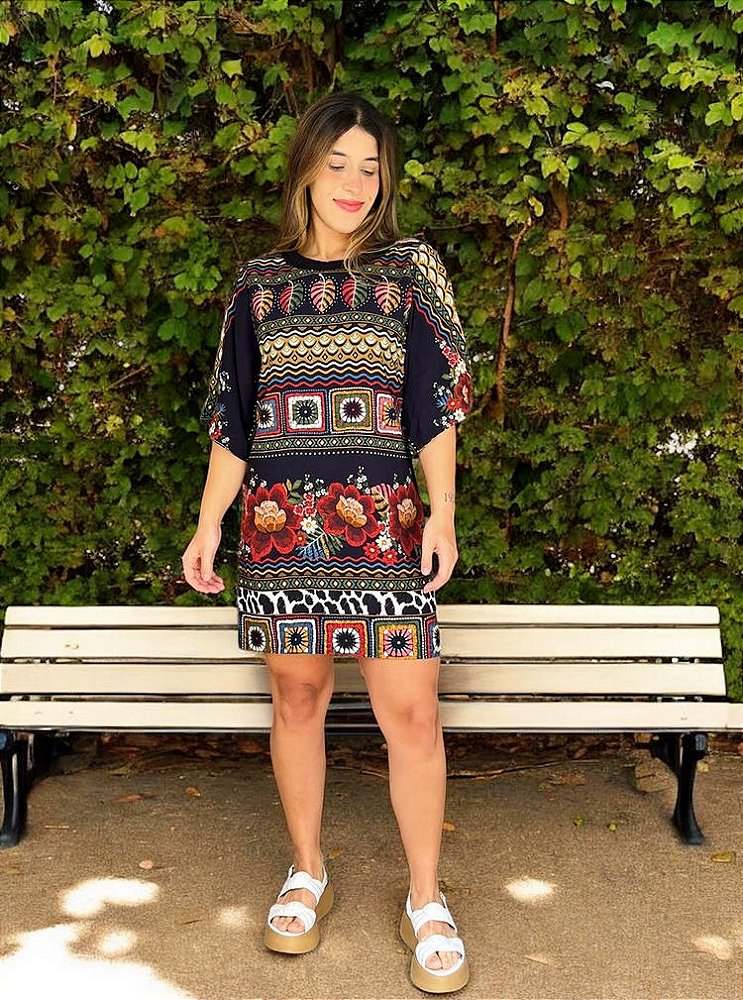 Vestido T-Shirt Mandalas Farm